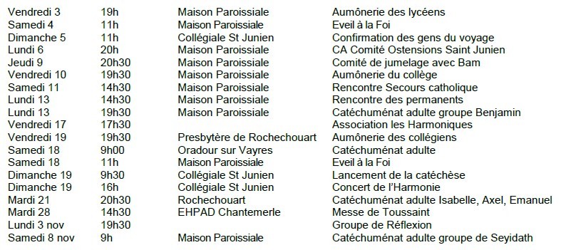 Feuille d'Information Paroissiale